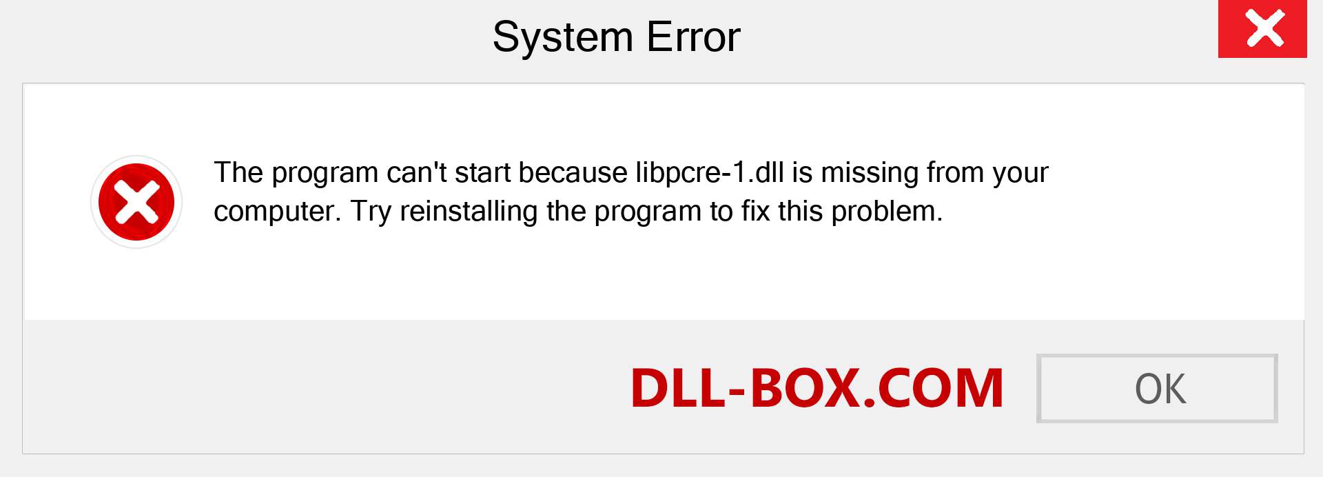  libpcre-1.dll file is missing?. Download for Windows 7, 8, 10 - Fix  libpcre-1 dll Missing Error on Windows, photos, images